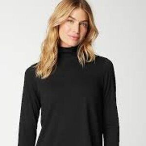 J.JILL - PureJill Relaxed Turtleneck Long Sleeve Pima Cotton Spandex Knit Top L